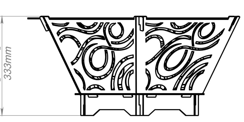 Palenisko z grillem sześciokątnym składane