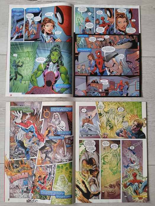 4 x komiks Spider-Man, Spawn + duży plakat Marvel