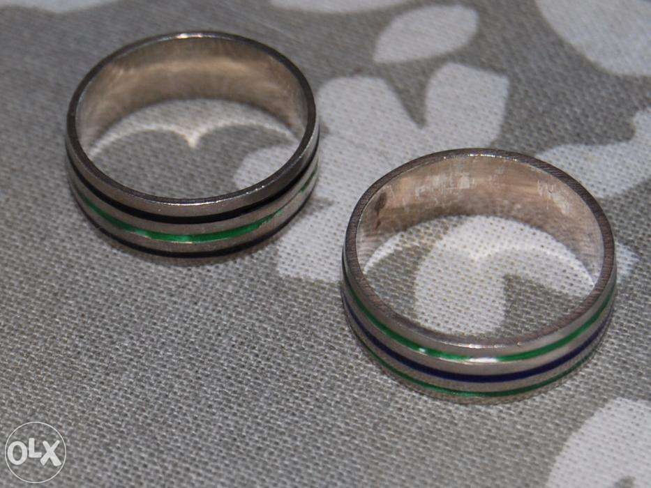 Anel de prata com varias cores