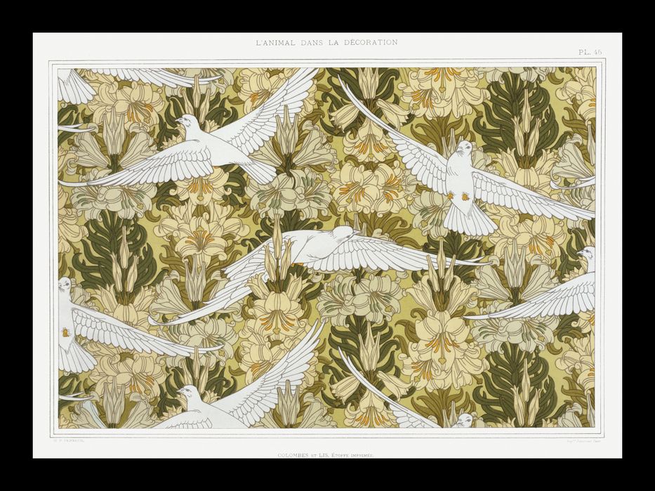 Plakat 18x13cm Latające Ptaki,Verneuil Vintage do Salonu