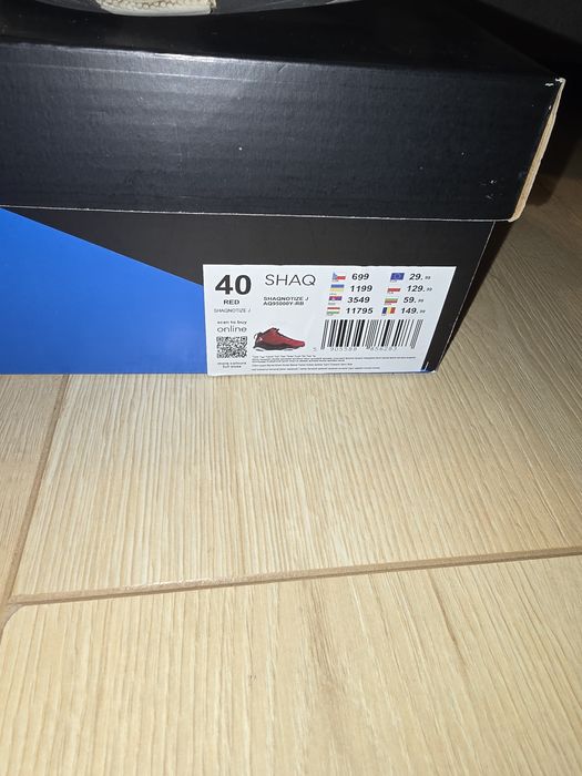 SHAQ Shaqnotize r. 40 czerwone koszykówka