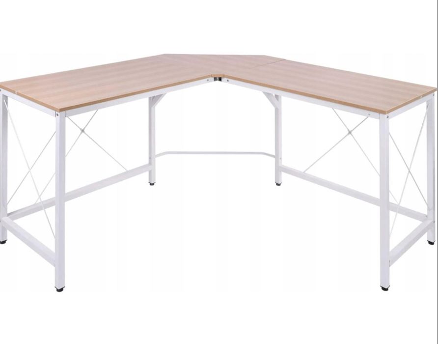 Nowoczesne biurko narożne w industrialnym stylu