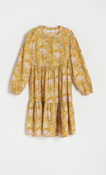 Нове Плаття жовте з квіточками xs