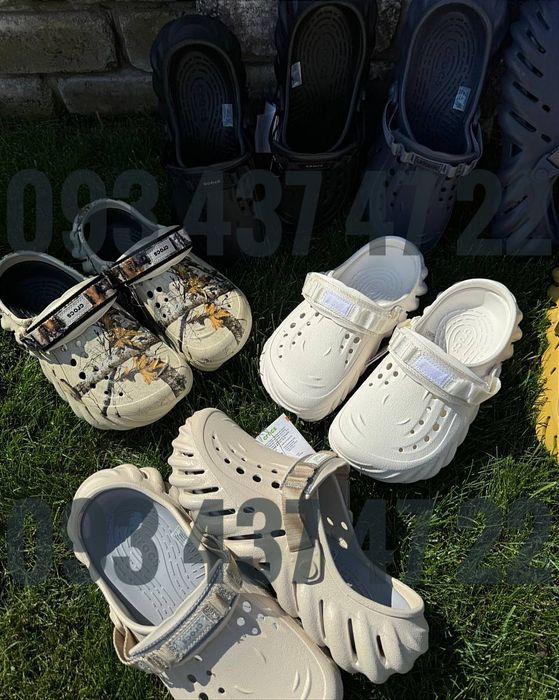 Echo clog Peach White Жіночі Крокси Сабо Crocs Echo clog Crocs