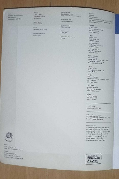 Cadernos de atividades diversas disciplinas 10º ano