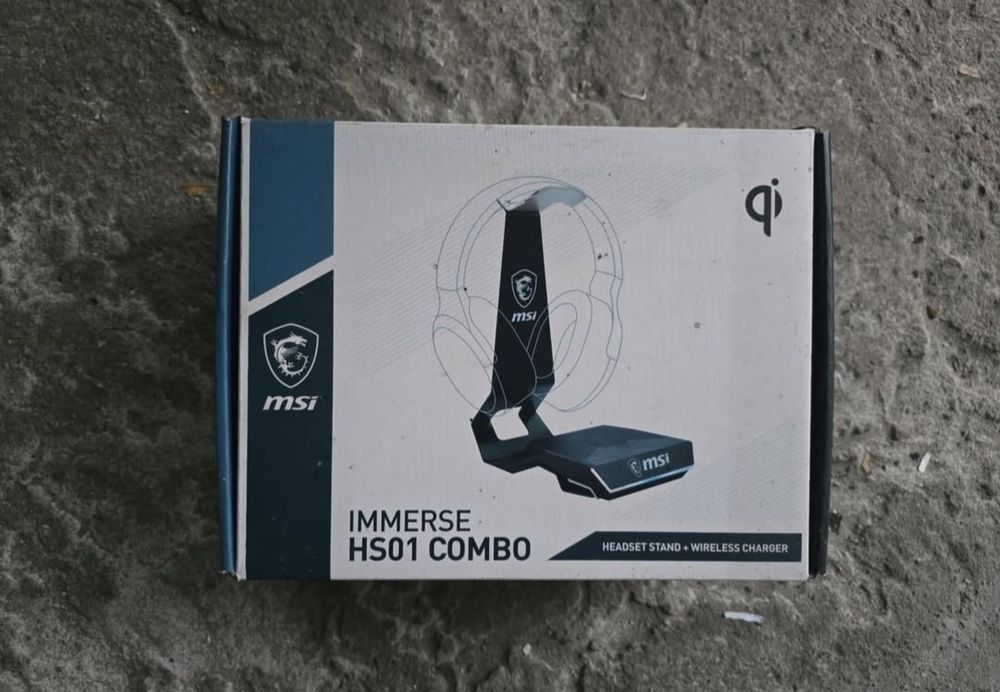 MSI Immerse HS01 Combo Suporte headphones com Carregador sem Fios