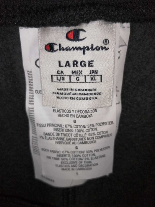 CHAMPION Spodnie Dresowe Męskie L Oryginalne Super Stan Bawełna