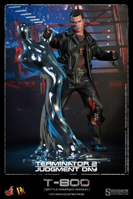 Фигурка 1/6 hot toys DX 13 TERMINATOR 2 T-800 BATTLE DAMAGED
