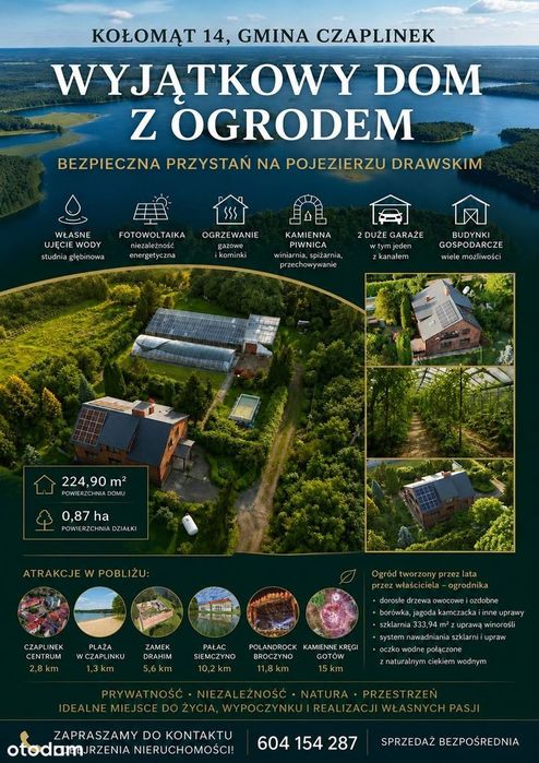 Dom Z Ogrodem, Działką, Pomysłem Na Biznes  Bez Pośredników-Pojezierze