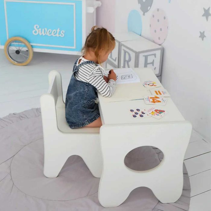 Комплект дитячих меблів столик та стільчик 70×45×51 стіл та стілець