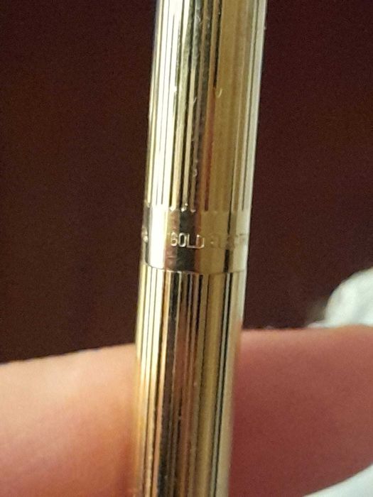 Caneta esferográfica Parker vintage ouro 23K galvanizado