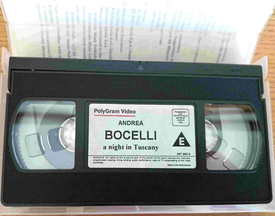 VHS - Andreas Bocelli - a night in Tuscany