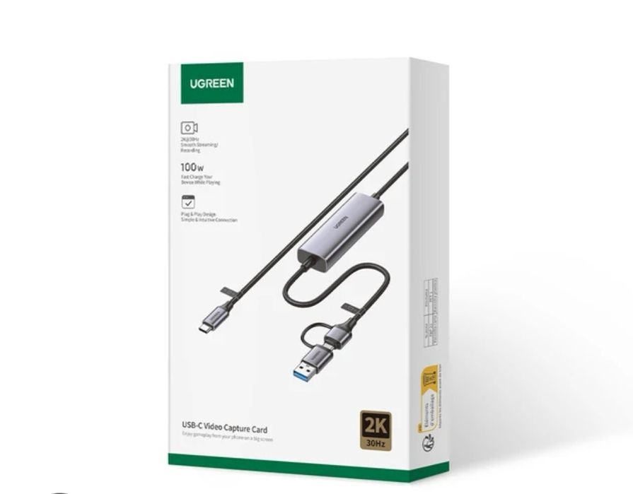 ugreen karta przechwytywania 2k usb c usb 100w nowa