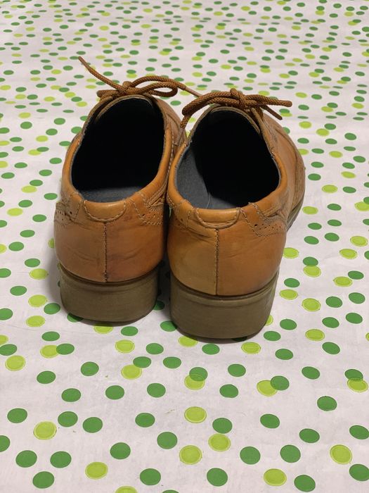 Туфлі оксфорди натуральна шкіра руді