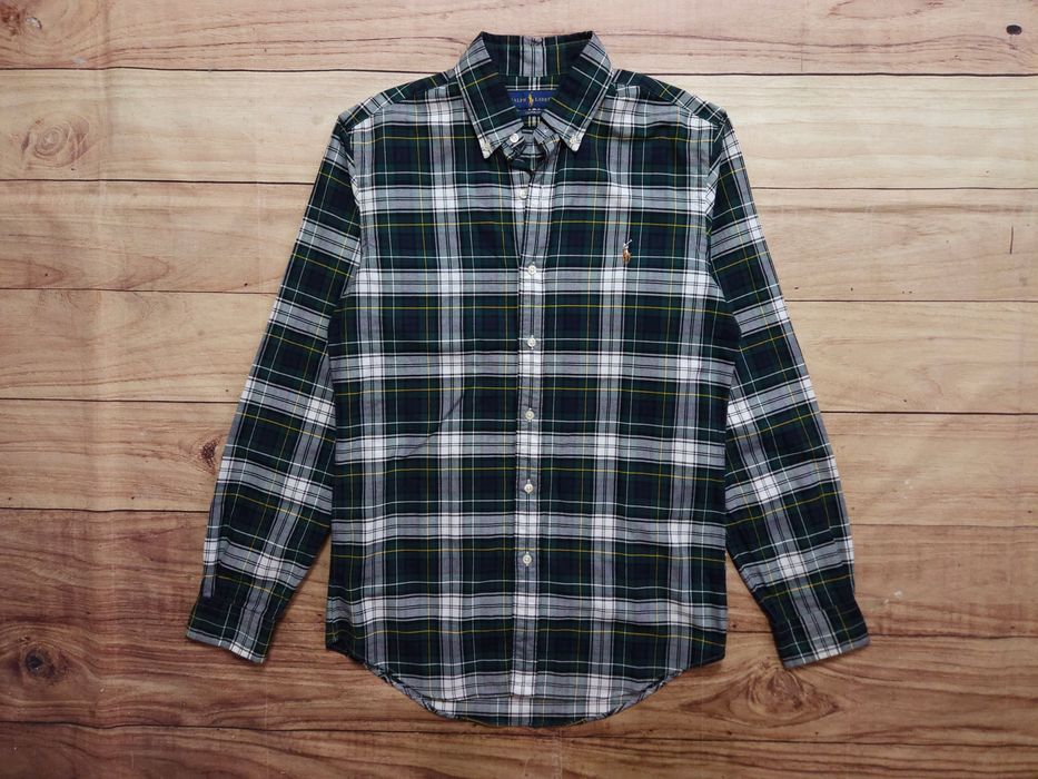 RALPH LAUREN Koszula Męska w Kratkę Custom Fit Logo r. S
