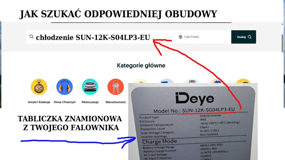 SUN-8K-G05 Chłodzenie DEYE FALOWNIK 8kW D-528