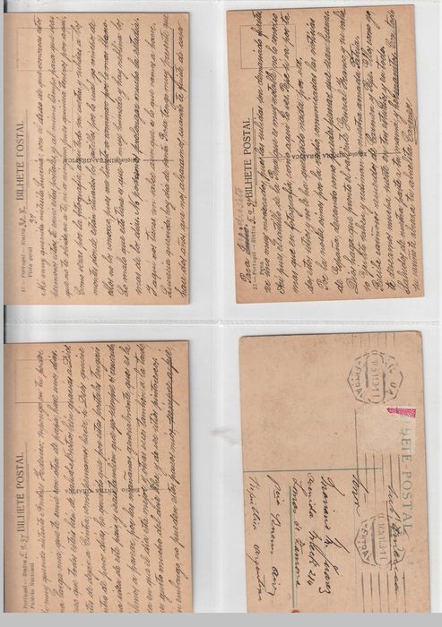 Coleção de 14 postais antigos de Cascais e Sintra