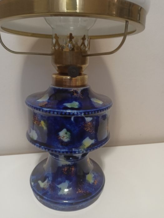 Lampa naftowa Wallendorf kobaltowa