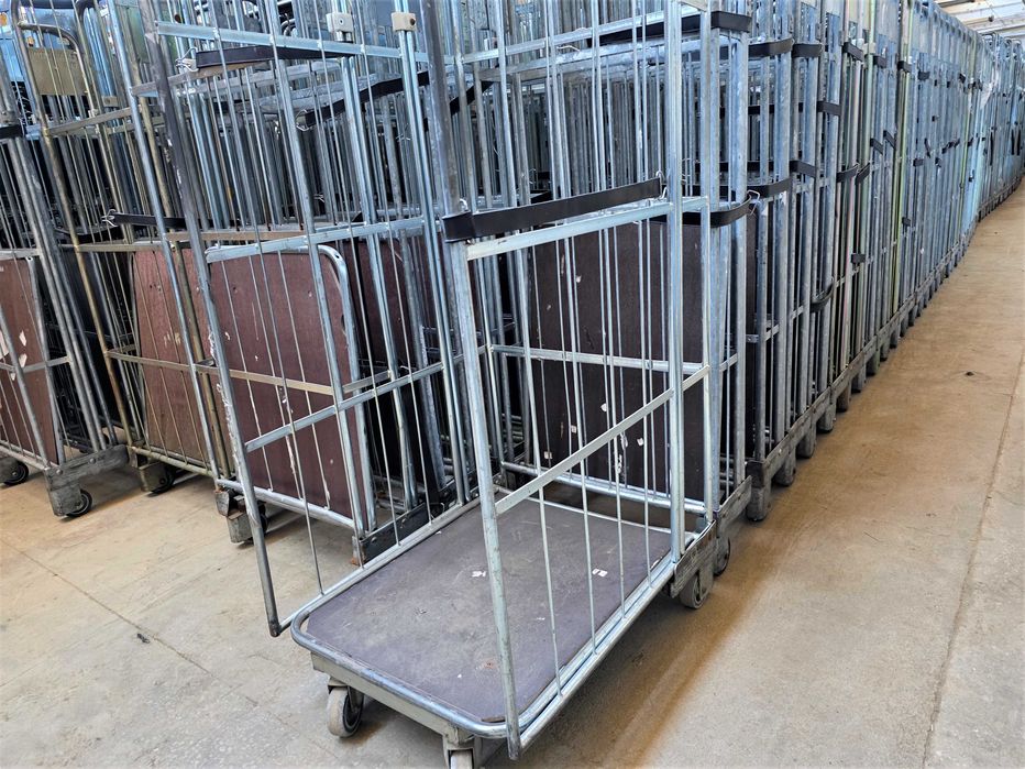 Wózek Kosz Transportowy Magazynowy Gniazdowy Kurierski Siatkowy Rollkontener 65x80x168cm