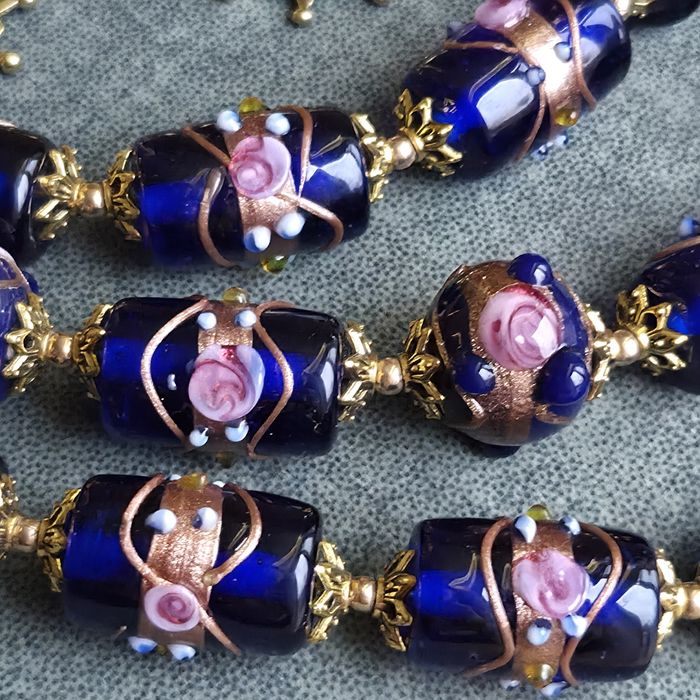 Намисто “Різдвяна ніч”, коралі, прикраса, латунь, ручна робота