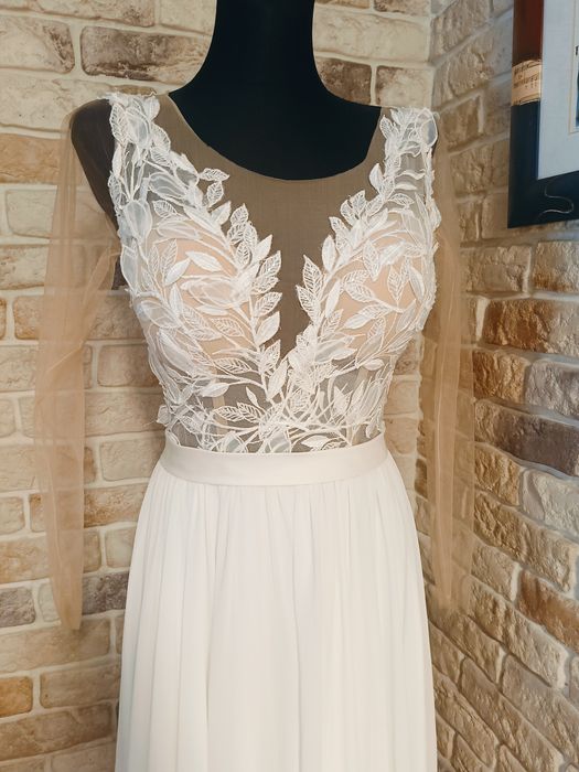 Sukienka ślubna S/M ecru