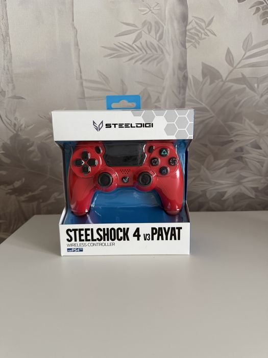 Pad SteelDigi Steelshock 4 V3 Payat do PC, PS4 Bezprzewodowy Czerwony
