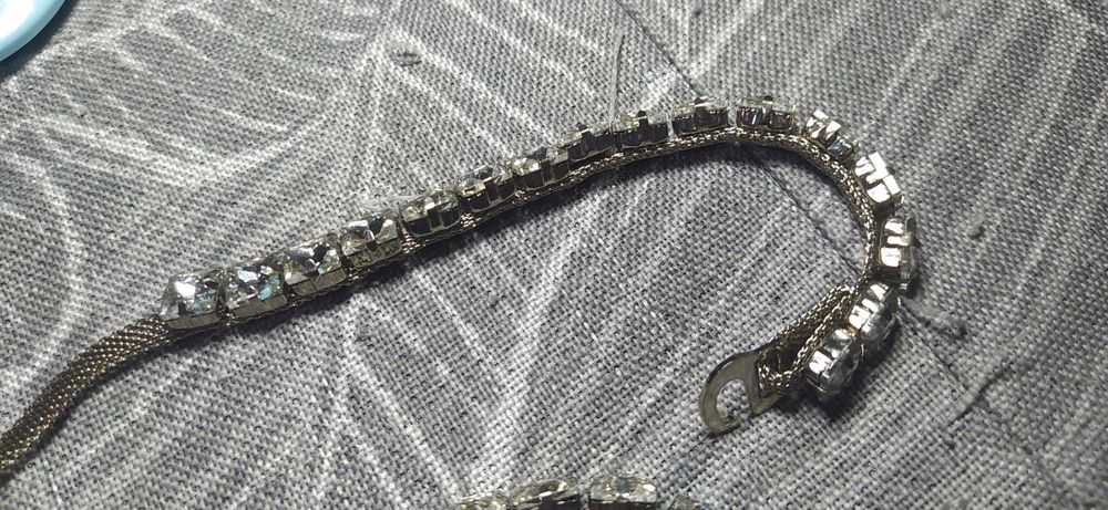 декоративные ремешки со стразами на металлической сетке 2 шт