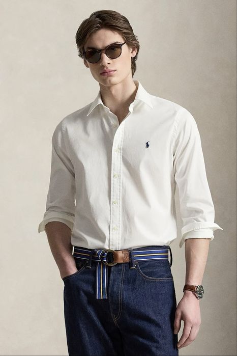 Polo Ralph Lauren біла чоловіча сорочка, рубашка