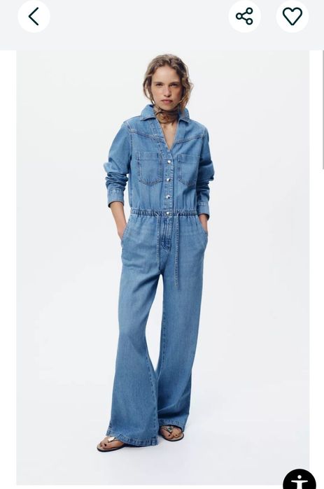 Комбинезон джинсовый/джинсы Zara, p. S/M