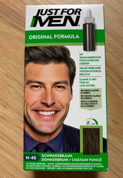 Just For Men H45 Ciemny Brąz – farba do włosów dla mężczyzn (3 sztuki)