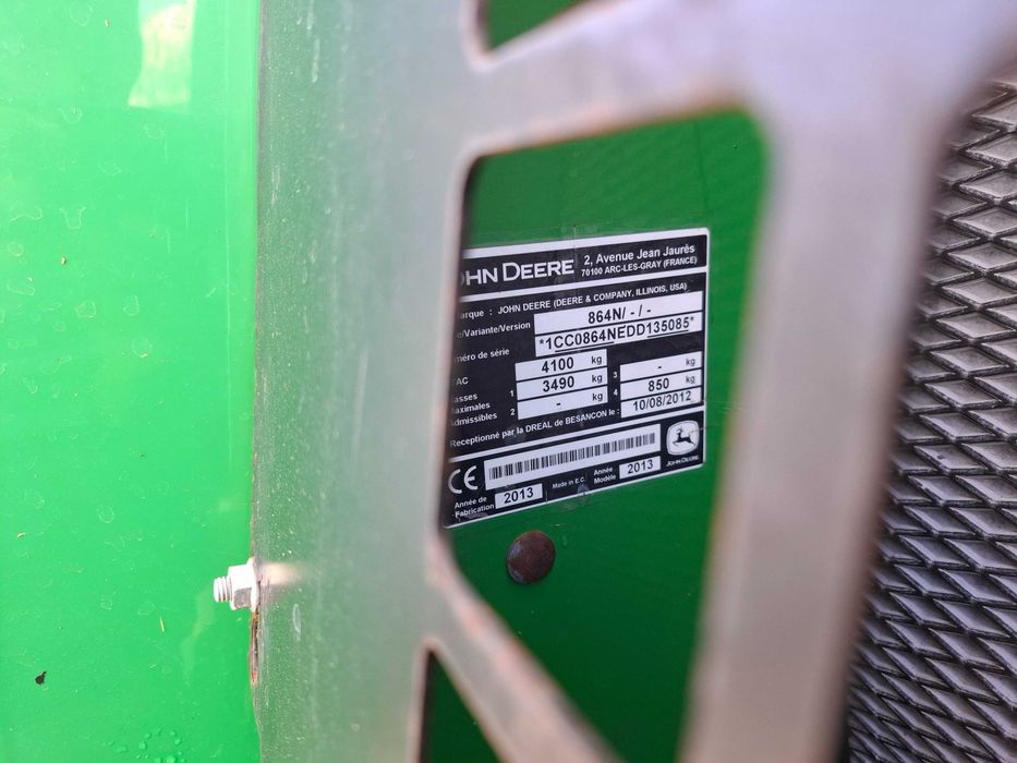 JOHN DEERE 864, rotor + noże, siatka, 2013r, prasa