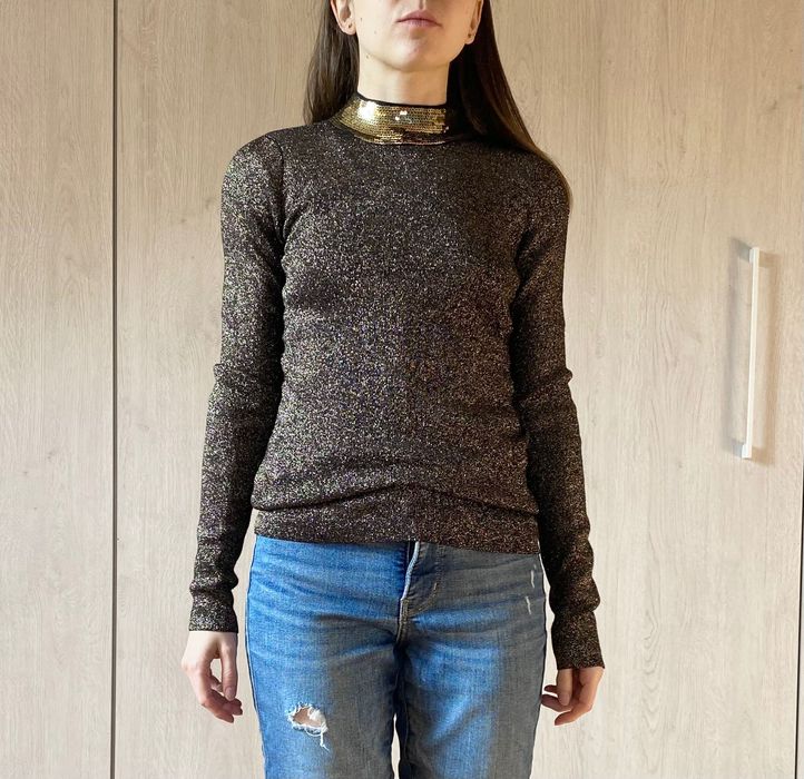 bluzka sweterekz metalicznym połyskiem S oasis