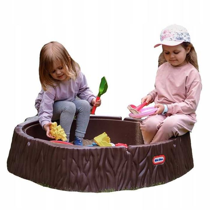 Little Tikes Piaskownica z pokrywą Pieniek 97x97 cm plastikowa basen