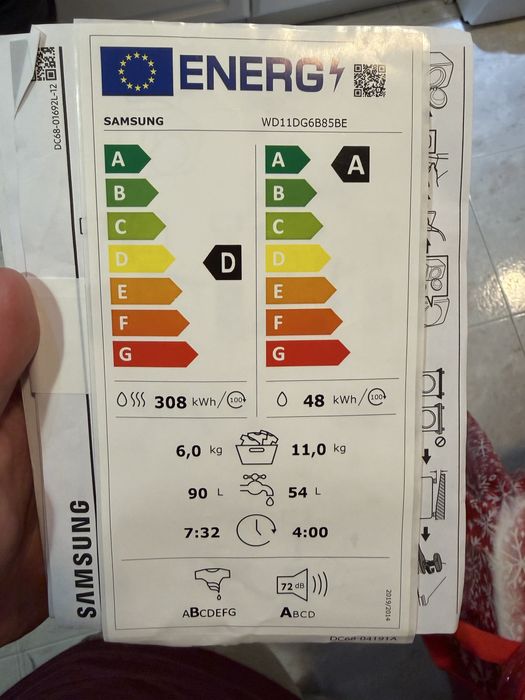 Oportunidade! Lava e Seca Samsung WD11DG6B85BE – Classe A