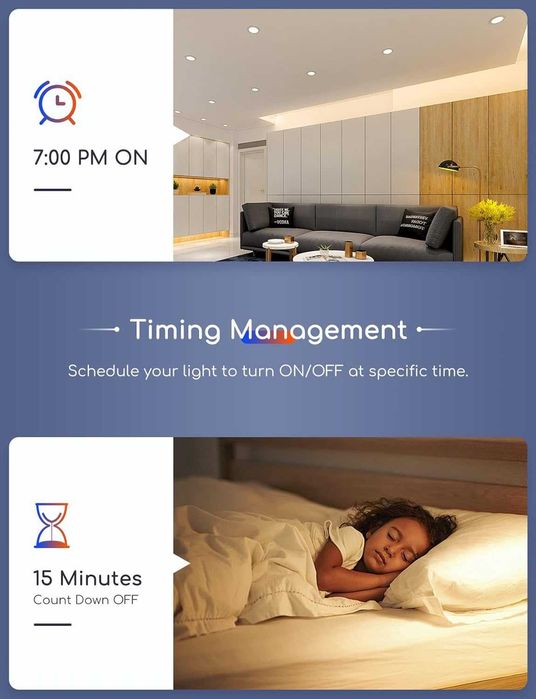 Kit de 2 LED foco embutido inteligente WiFi , ultra fina de 12 W