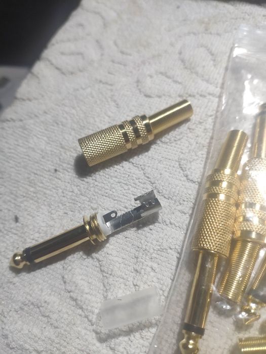 10 Fichas som Jack 6.35mm para soldar