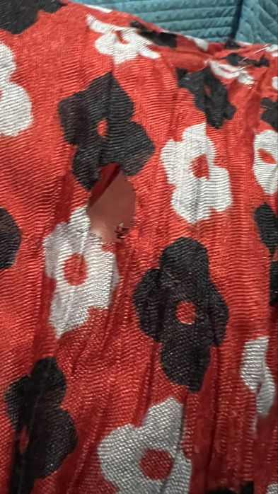 Szal apaszka damska zgaszona czerwien