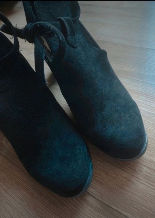 Nowe czarne botki na klockowym obcasie • jesień/zima • rozmiar 40