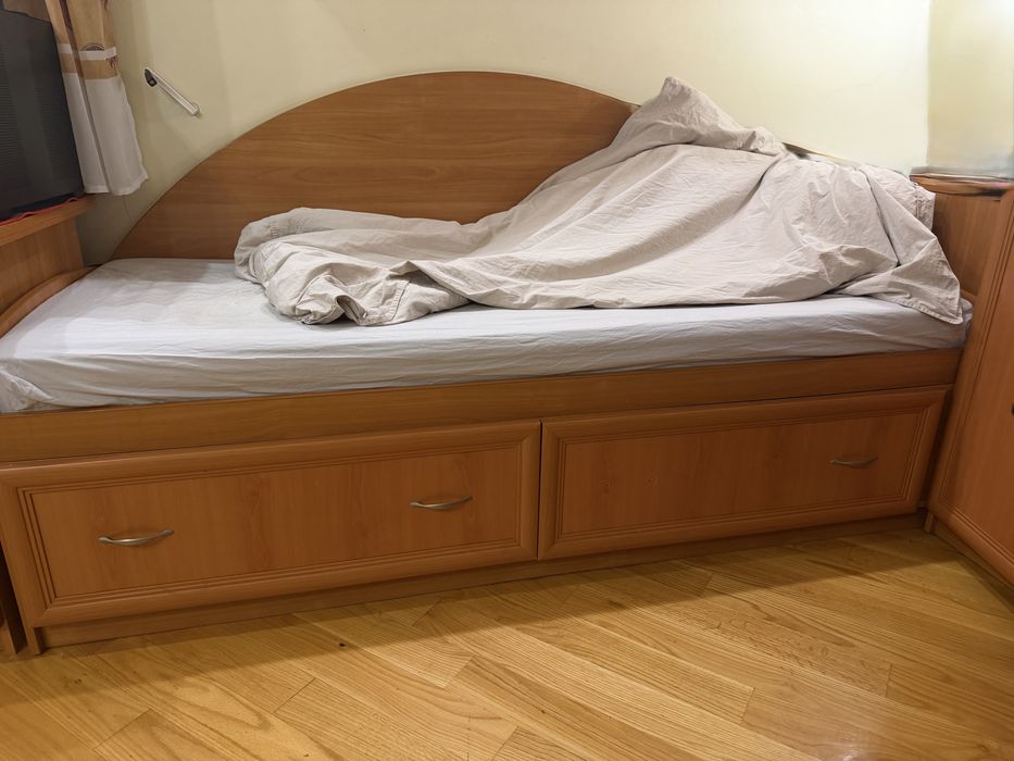 Односпальне ліжко з висувними ящиками матрас у подарунок