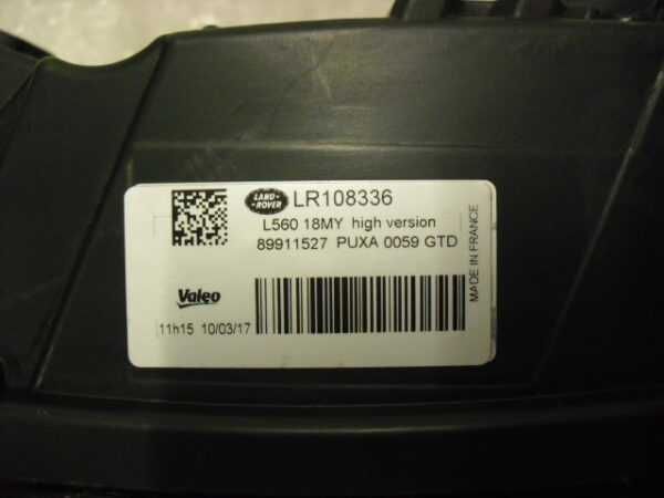 Land Rover Velar Farol direito LHD  LED Matrix esquerdo