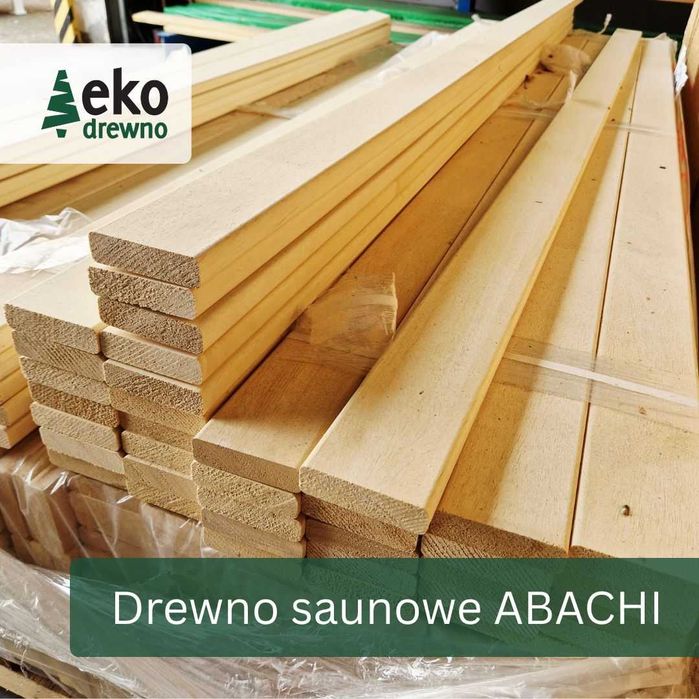 Listwa ławkowa S4S do sauny z drewna ABACHI 22x80 mm. Listwa na siedzisko w saunie afrykańskie lekkie drewno saunowe abachi samba wawa ayous EKODREWNO
