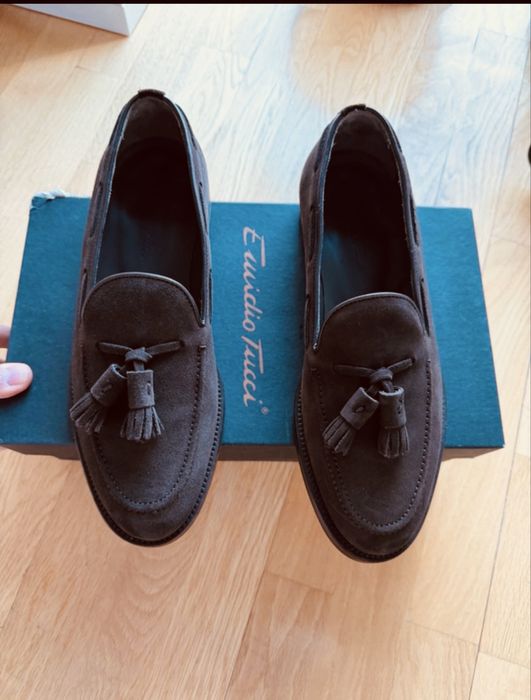 Sapatos loafers elegantes de suede Emidio Tucci