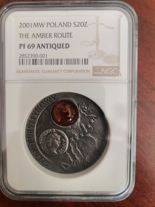 moneta 20 zl szlak bursztynowy NGC PF 69