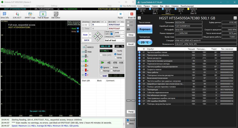 HDD/SSHD 2.5 500GB Seagate ST500LM021 Toshiba, Hitachi HSGT
