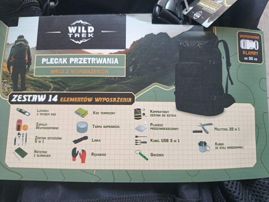 Plecak przetrwania z wyposażeniem NOWY