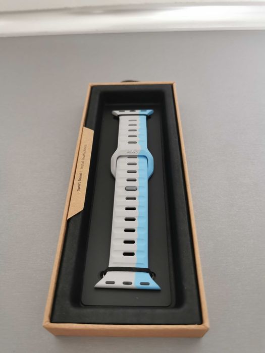 pasek do Apple Watch Sport Band szaro niebieski (NOWY) 44mm 45mm 49mm