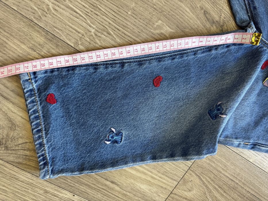 Джинси штани джинсы штаны Зара Zara stitch стіч Стич 98 см 104 см