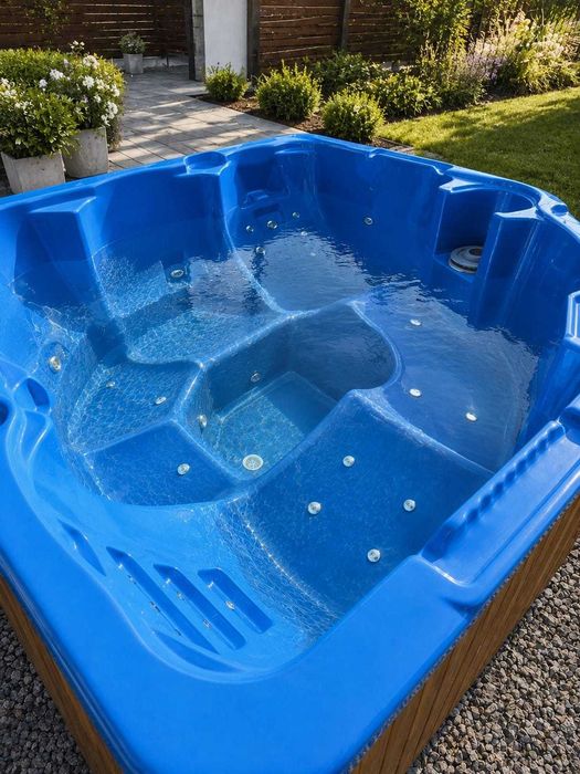 NAROŻNE całoroczne jacuzzi 5 os basen balia masaż pokrywa LED sauna transport