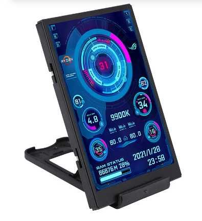 LCD Tela secundária computador Display CPU GPU RAM USB NOVO