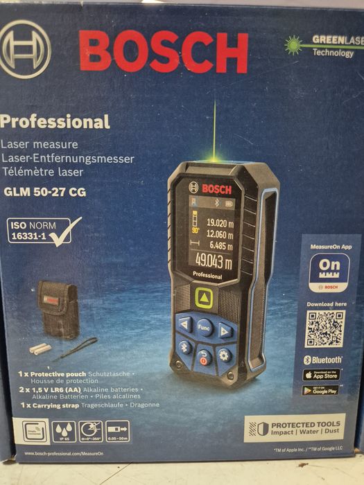 Лазерний далекомір(рулетка) Bosch GLM 50-27 CG Prof Зелений луч